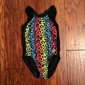 GK Stars rainbow cheetah leotard